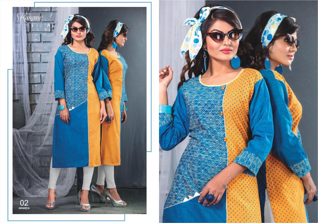 Kanasu Ananya South Cotton Designer Kurti Collection st Wholesale Price